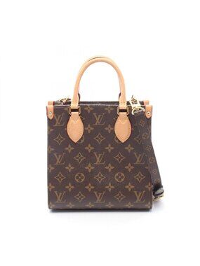 Louis Vuitton Handbag Sac Plat BB 2-Way Canvas Leather Sac Pla BB